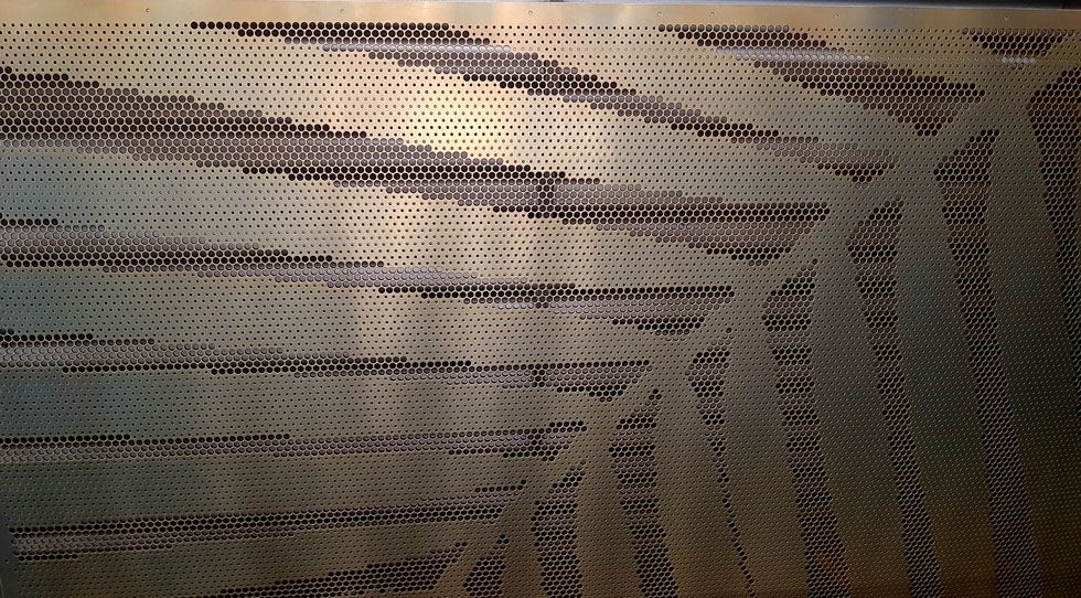 Perforated aluminium panel