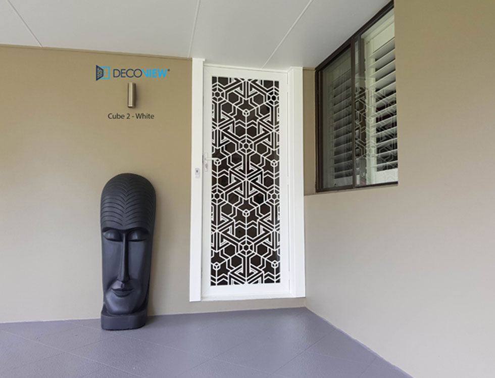 Decoview door visualised on a house